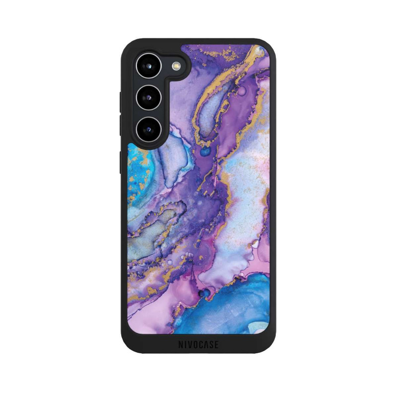 Galaxy S23 + NIVOpure Purple und Blue Swirl Ink