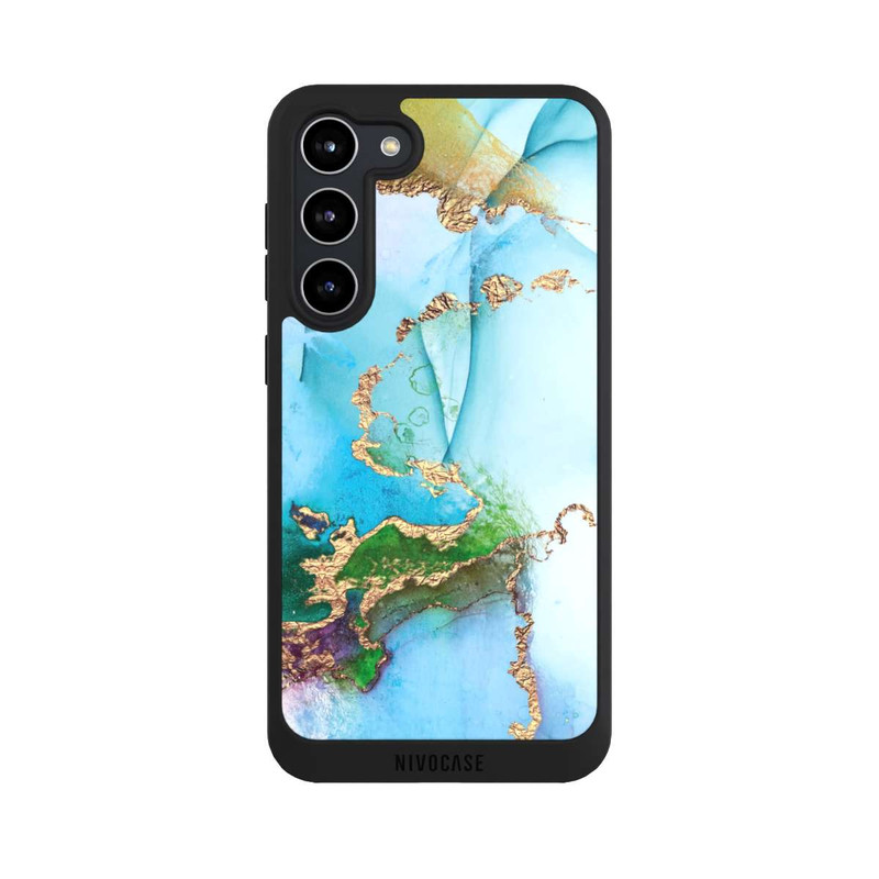 Galaxy S23 + NIVOpure Bunter Marmor-Glitzer-Look