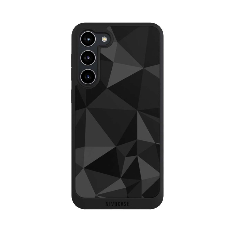 Galaxy S23 + NIVOpure Polygonmuster schwarz