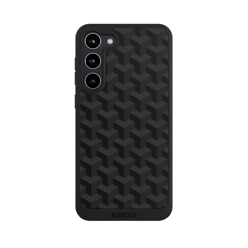 Galaxy S23 + NIVOpure Black Isometric Pattern