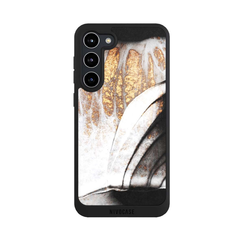 Galaxy S23 + NIVOpure Schwarze und goldene Adern