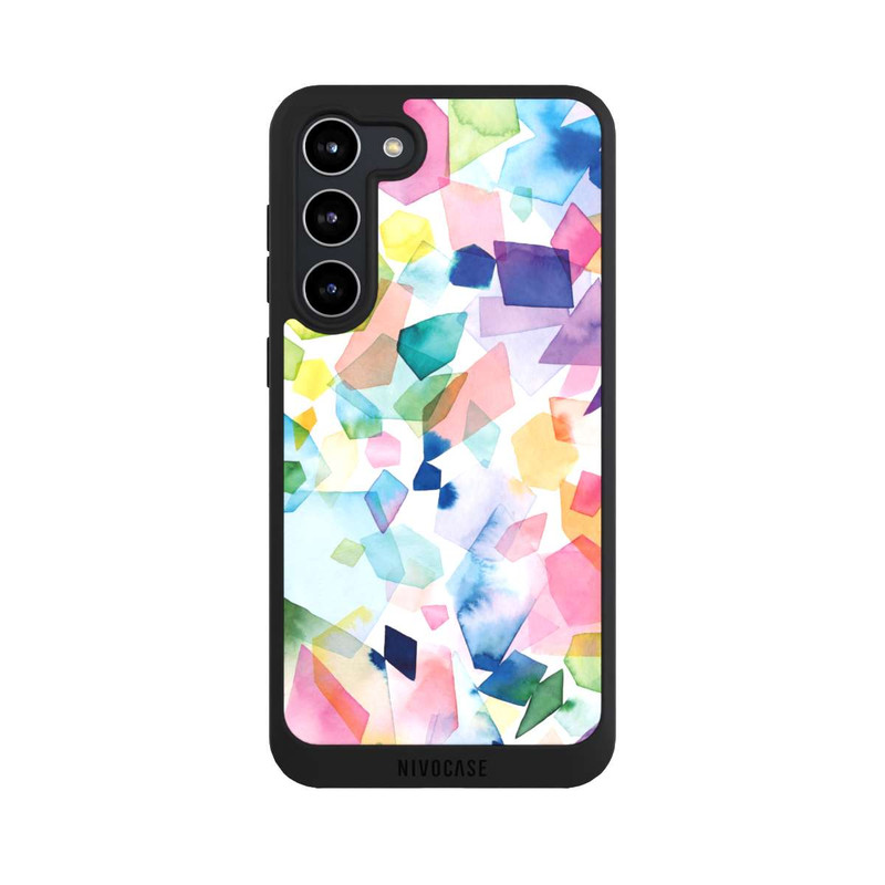Galaxy S23 + NIVOpure Bunte Aquarelledelsteine ​​und Diamanten