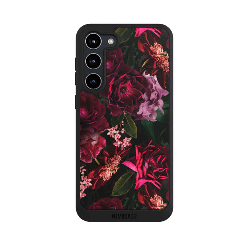 Samsung Galaxy S23+ NIVOpure Dark Red and Pink Flowers