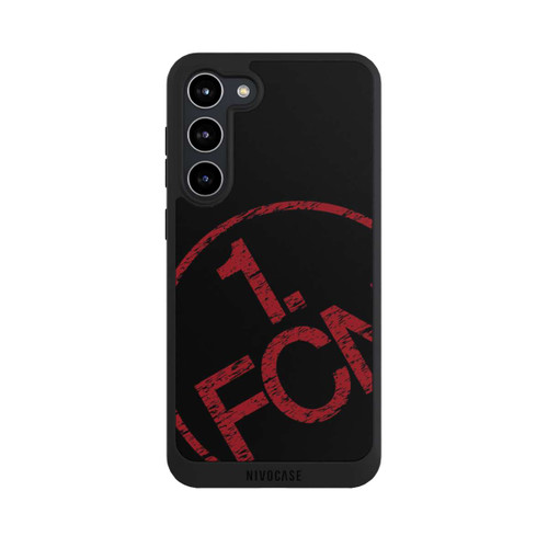 Samsung Galaxy S23+ NIVOpure FCN Logo Rot Textur Hintergrund Schwarz