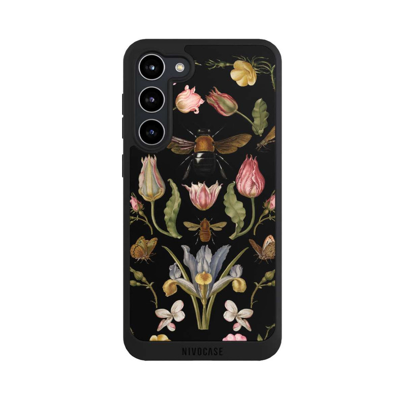Galaxy S23 + NIVOpure Wildblumen und Biene Schwarz