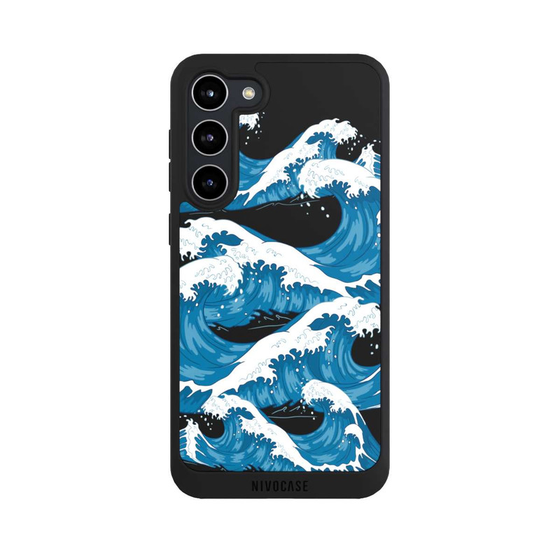 Galaxy S23 + NIVOpure Vagues de mer noires Kanagawa