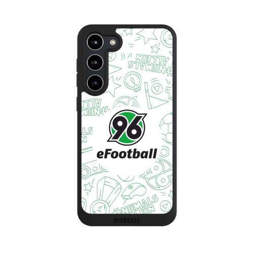 Samsung Galaxy S23+ NIVOpure Hannover 96 Football Pattern Design White