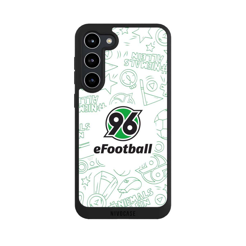Galaxy S23 + NIVOpure Hannover 96 Football Pattern Design White