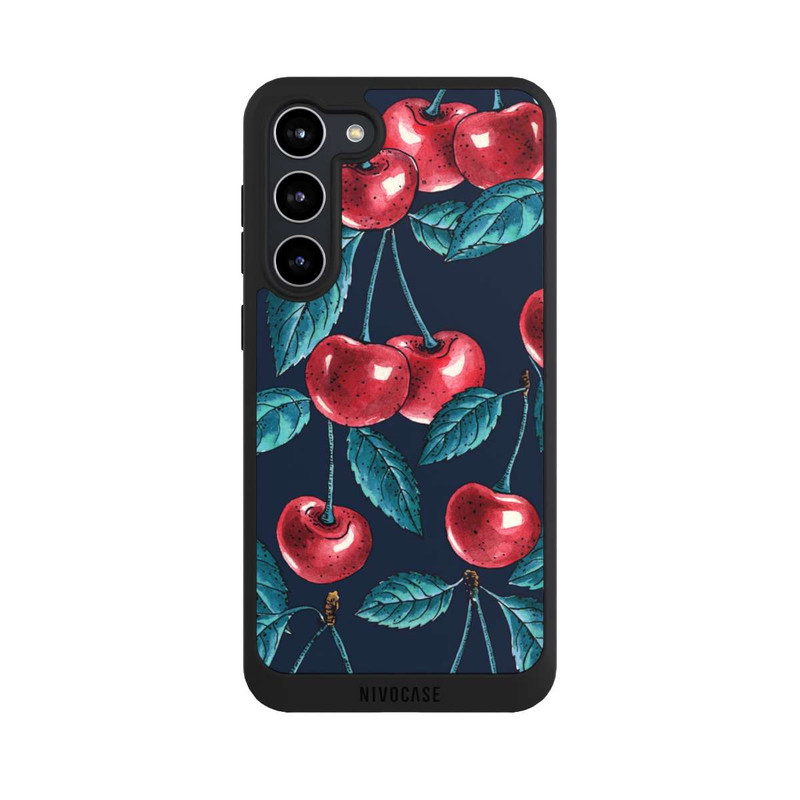 Galaxy S23 + NIVOpure Kirschen Dunkles Muster