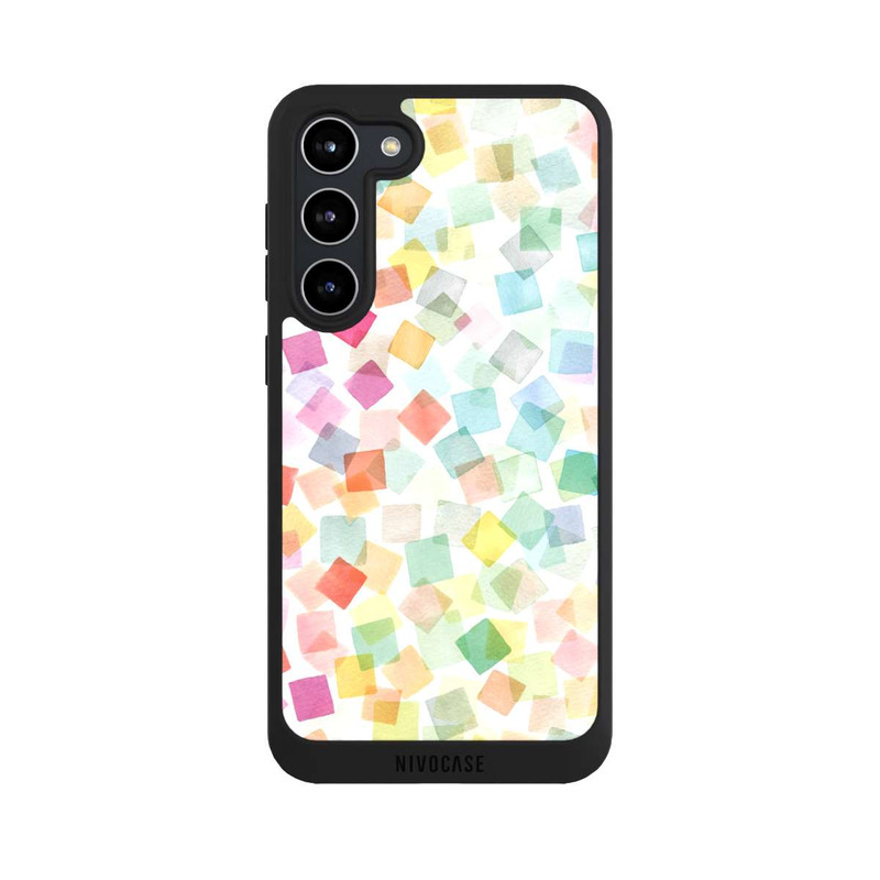 Galaxy S23 + NIVOpure Confetti Geometric Plaids Rainbow