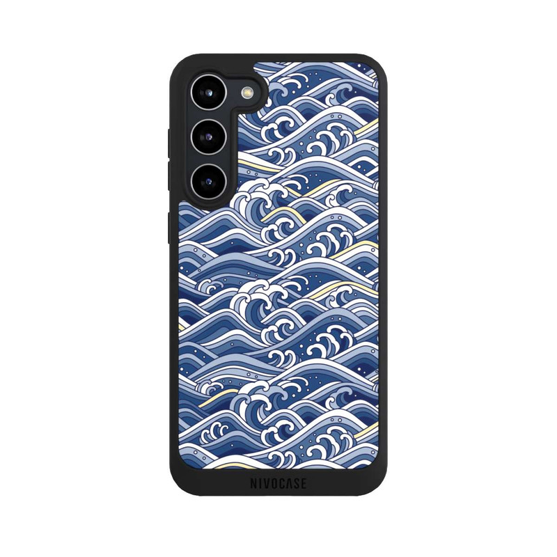 Galaxy S23 + NIVOpure Vagues bleues kanagawa
