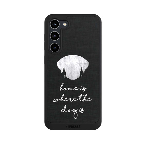 Samsung Galaxy S23+ NIVOpure Home Is Where The Dog Is - White on Black