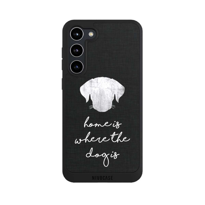 Galaxy S23 + NIVOpure Home Is Where The Dog Is - White on Black