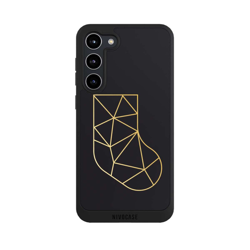 Galaxy S23 + NIVOpure goldene polygonale Socke