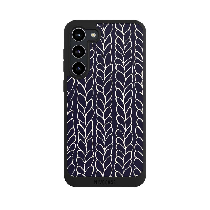 Galaxy S23 + NIVOpure Wool Braids Drawings Navy