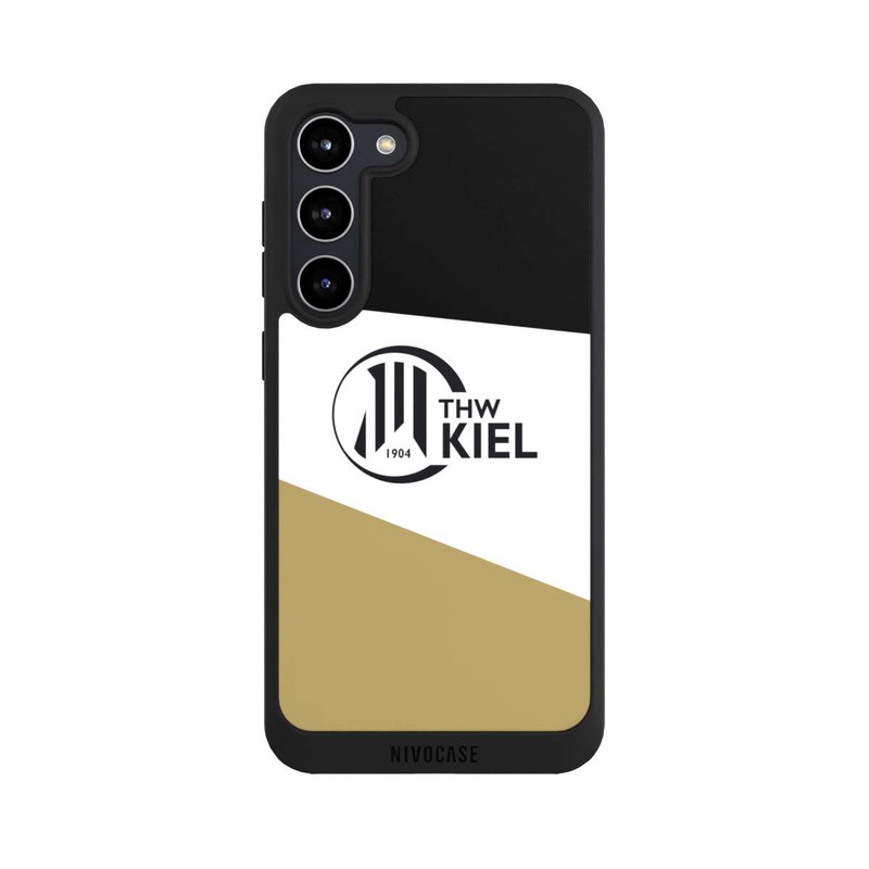 Galaxy S23 + NIVOpure THW Kiel Streifen Schwarz Weiss Gold