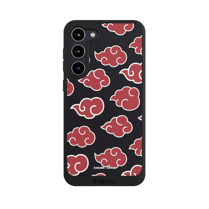 Galaxy S23 + NIVOpure Akatsuki Pattern Black Big