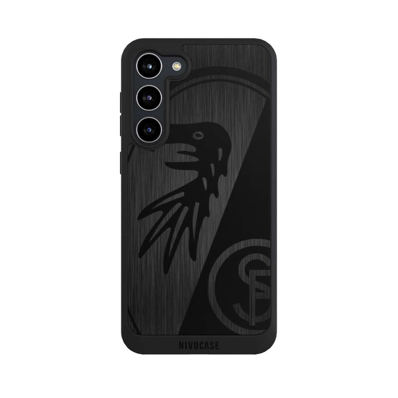 Galaxy S23 + NIVOpure SC Freiburg Kratzen Horizontal Metall Hintergrund