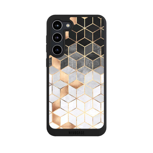Samsung Galaxy S23+ NIVOpure Würfel dunkel und gold