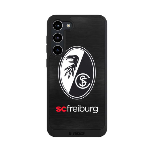 Samsung Galaxy S23+ NIVOpure  Kratzen Metall Hintergrund mit dem Schriftzug  Horizontal SC Freiburg