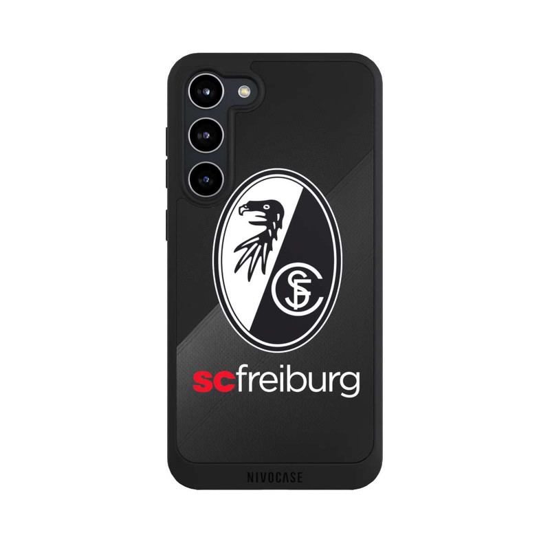 Galaxy S23 + NIVOpure Zwei Texturen mit dem Schriftzug SC Freiburg