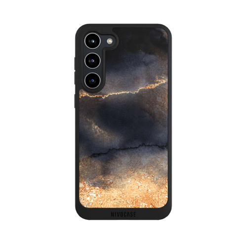 Samsung Galaxy S23+ NIVOpure Schwarzer Marmor Goldstaub Look