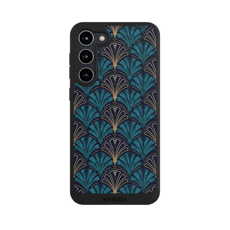 Galaxy S23 + NIVOpure Art Deco Teal Gold Seamless