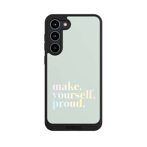 Samsung Galaxy S23+ NIVOpure Make Yourself Proud Quote-Mint and Gradient