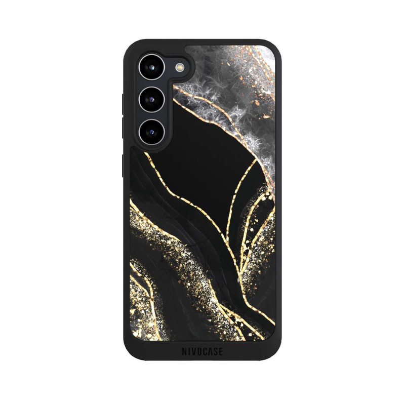 Galaxy S23 + NIVOpure Dunkler Marmor Gold