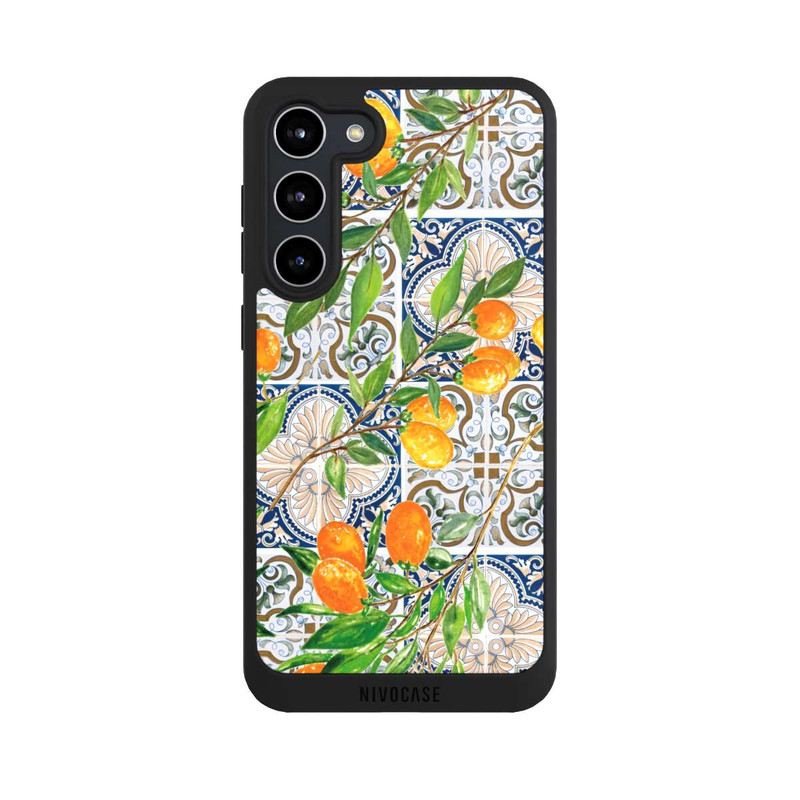 Galaxy S23 + NIVOpure Greek oranges pattern