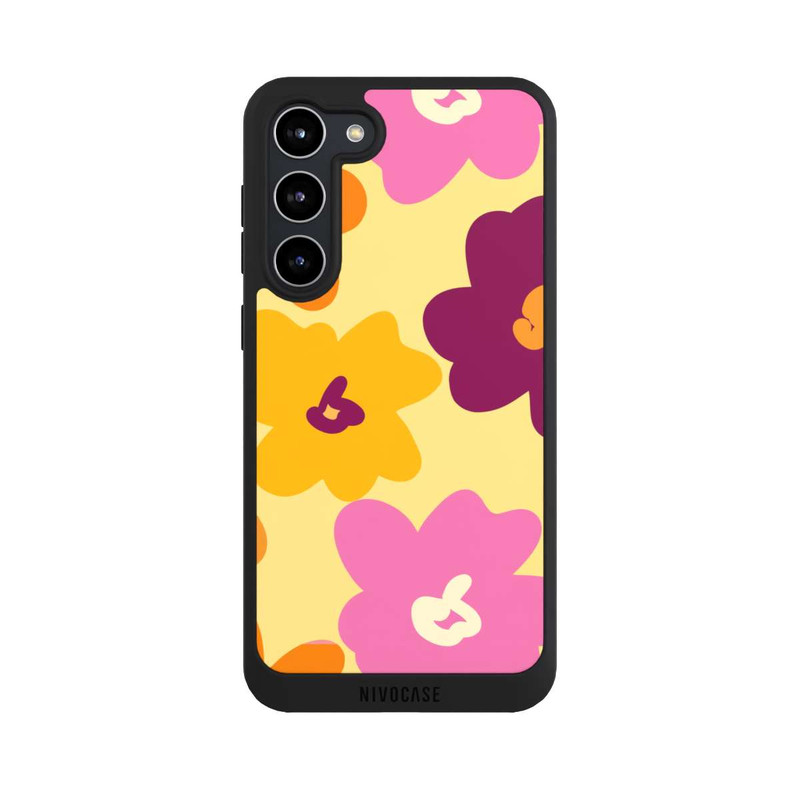 Galaxy S23 + NIVOpure Retro Flower Pattern colourful
