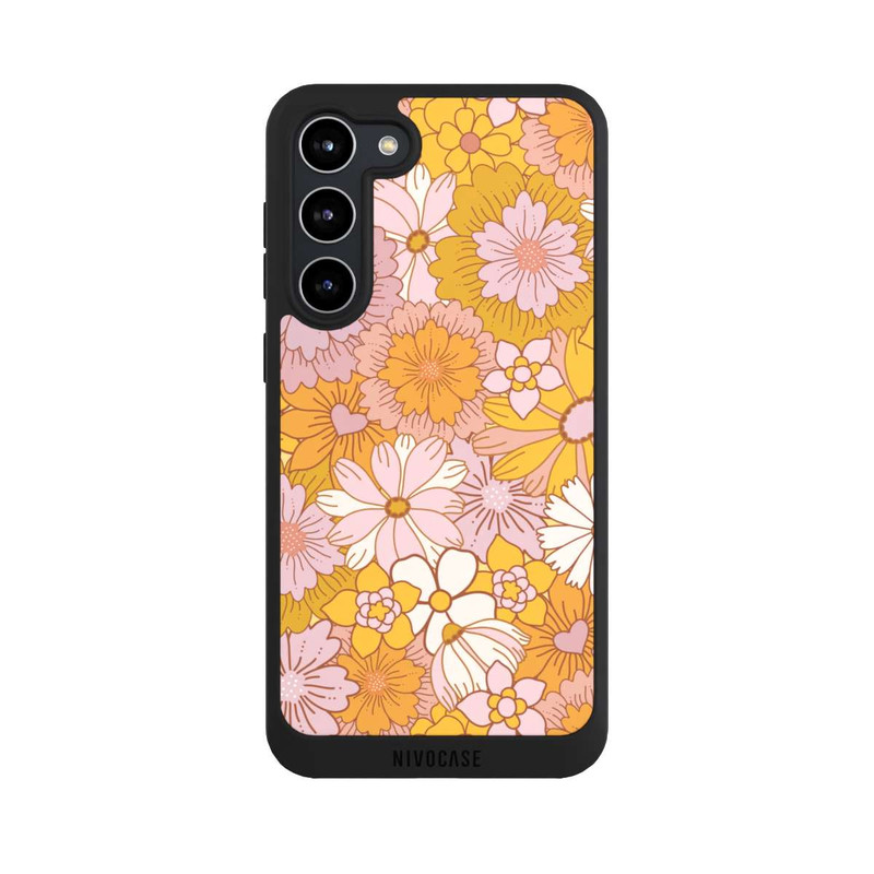 Galaxy S23 + NIVOpure Retro Blumentapete Gelb