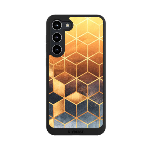 Samsung Galaxy S23+ NIVOpure Würfel goldener Farbverlauf