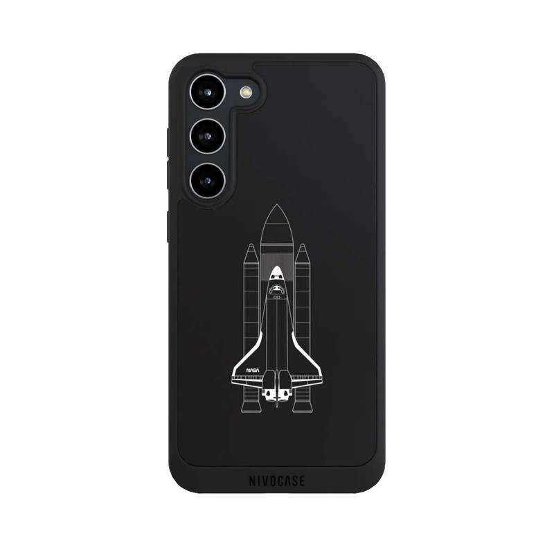 Galaxy S23 + NIVOpure Space Shuttle Weiß auf Schwarz