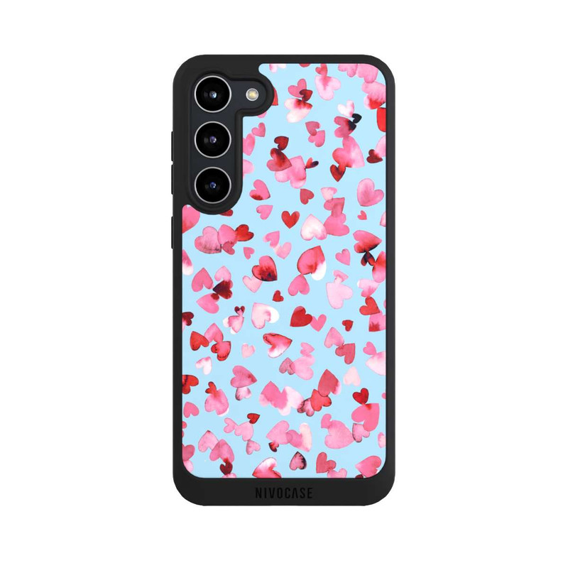Galaxy S23 + NIVOpure Valentinstagsherzen in rosa blau