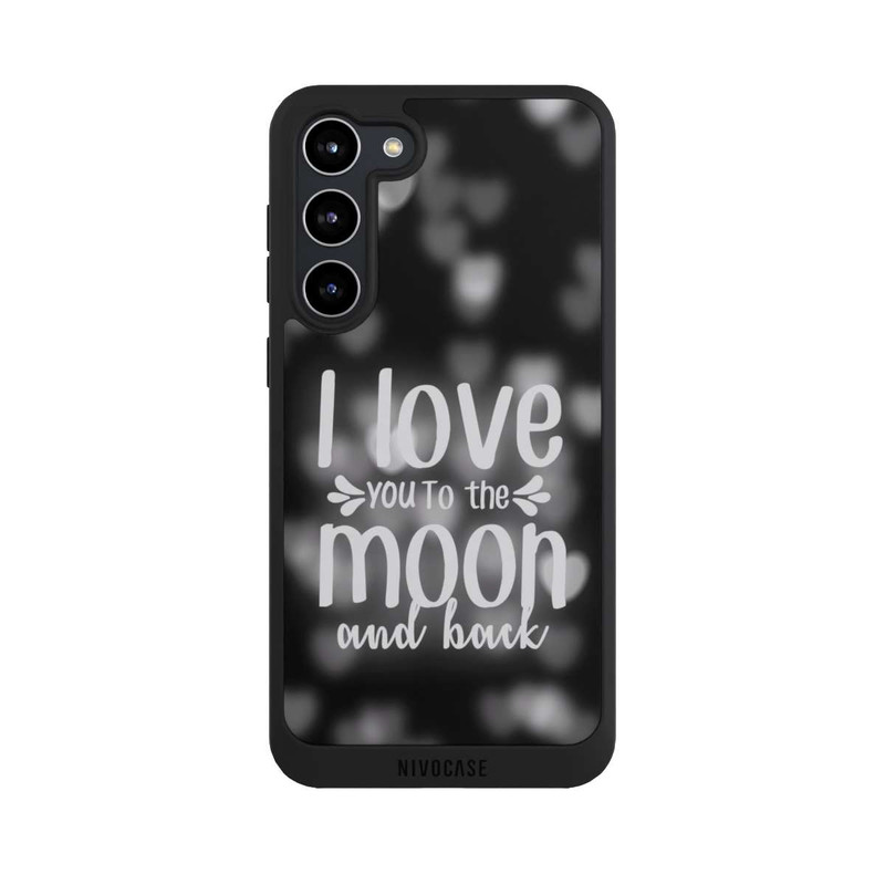 Galaxy S23 + NIVOpure I Love You to The Moon And Back Black Hearts