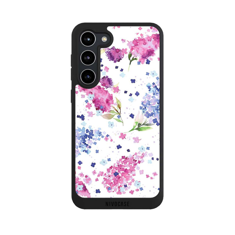 Galaxy S23 + NIVOpure Hortensien Lila und Rosa Blumen