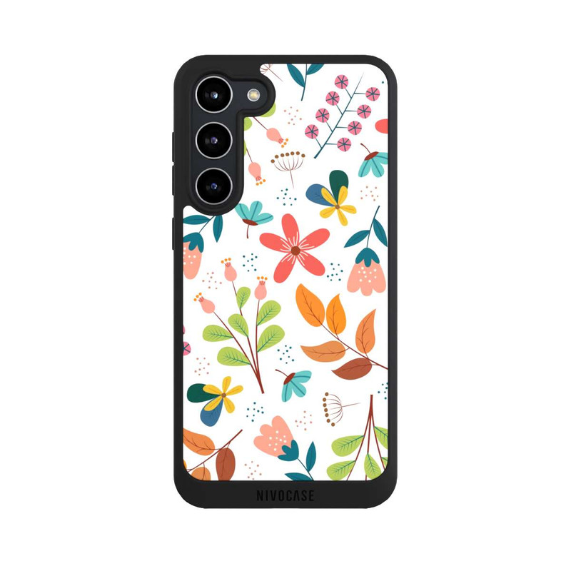 Galaxy S23 + NIVOpure Flowers and Leaves white