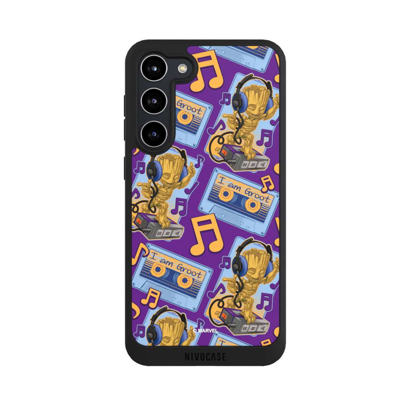 Galaxy S23 + NIVOpure Groot Comic Headphones Guardians of the Galaxy