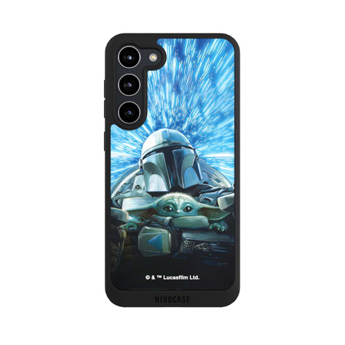Samsung Galaxy S23+ NIVOpure Grogu and Mando Flying Blue
