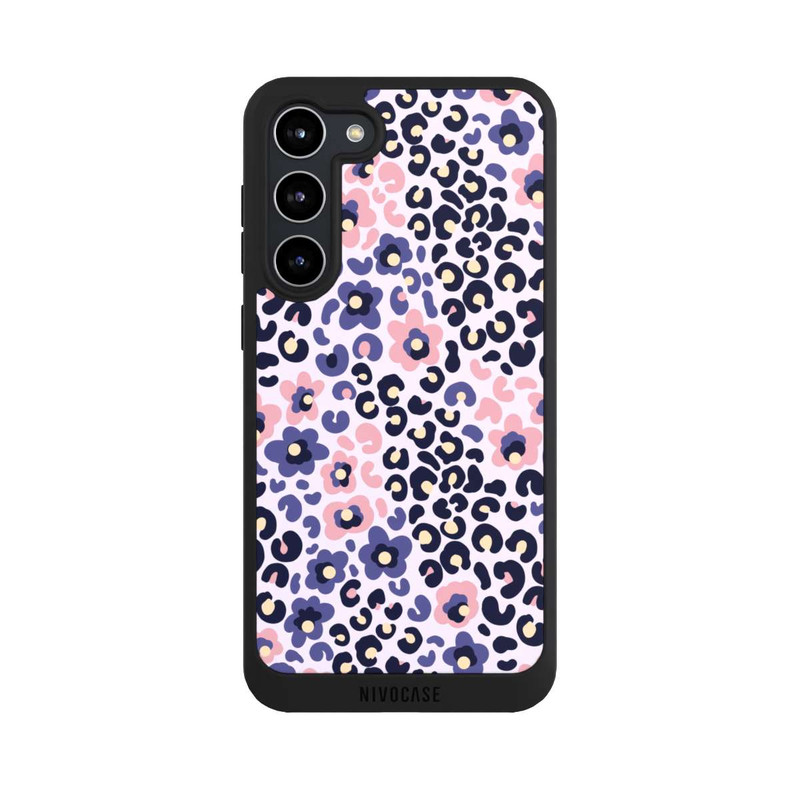 Galaxy S23 + NIVOpure Peau d'animal avec des fleurs 1