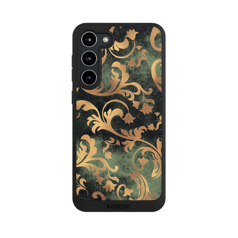 Galaxy S23 + NIVOpure Damask Wallpaper Dark Green