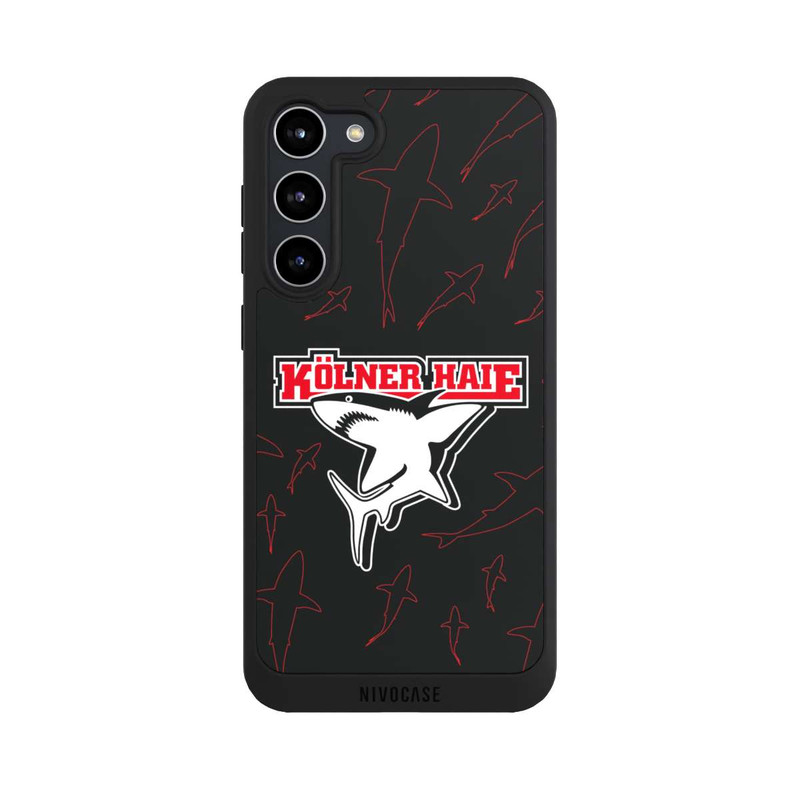 Galaxy S23 + NIVOpure Haie Muster Rot