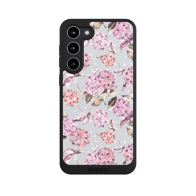 Galaxy S23 + NIVOpure Pastel Magic Hydrangea Floral Watercolor Pink