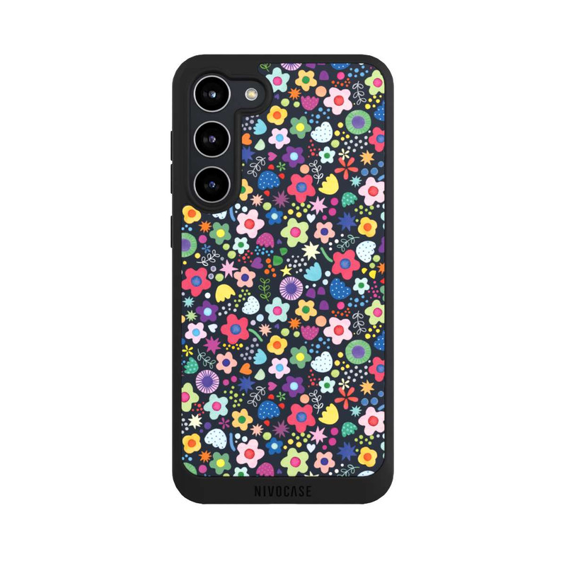Galaxy S23 + NIVOpure Psychedelic Flowers Multi Black