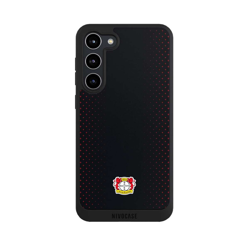 Galaxy S23 + NIVOpure Bayer 04 Leverkusen Schwarz mit Muster