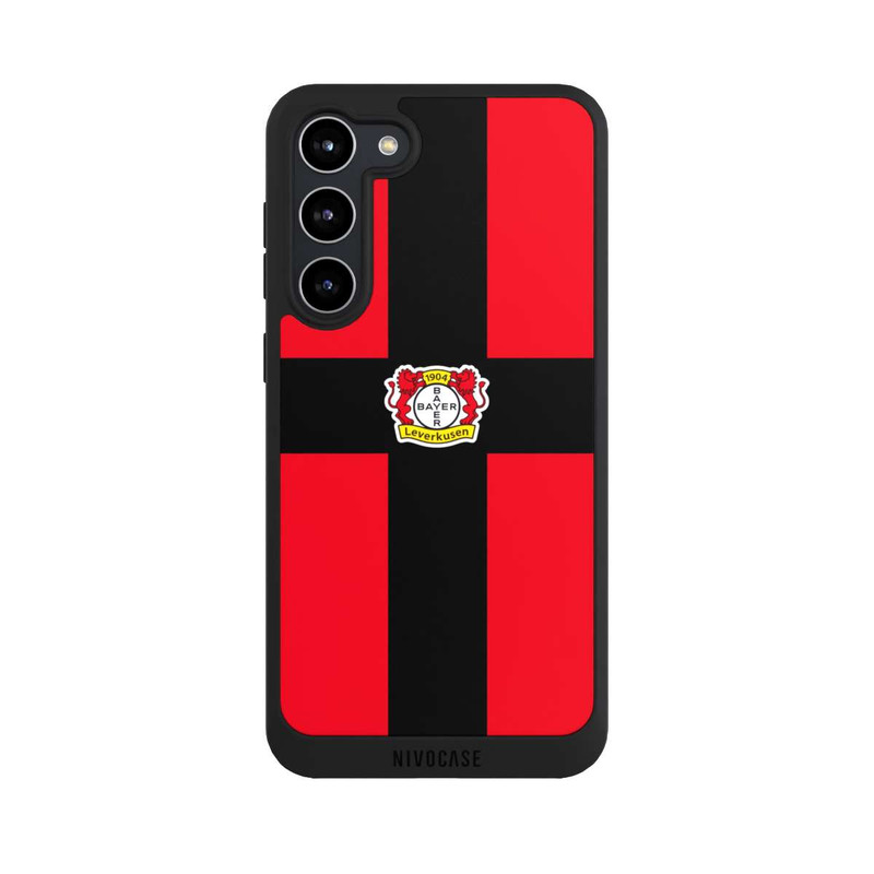 Galaxy S23 + NIVOpure Bayer 04 Leverkusen Schwarzes Kreuz auf Rot
