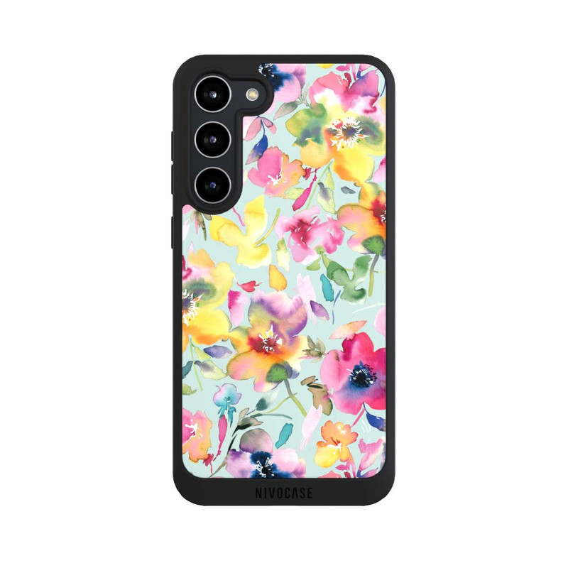 Galaxy S23 + NIVOpure Künstlerischer Sommer Psychedelic Floral