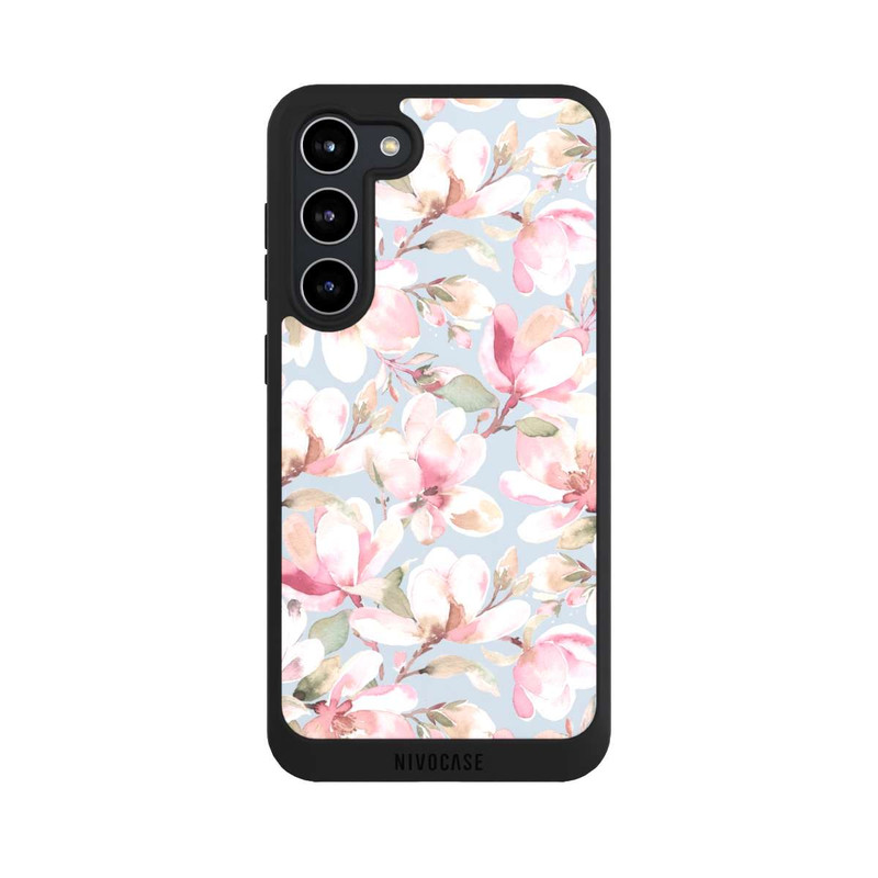 Galaxy S23 + NIVOpure Magnolien Blumen Pastellrosa