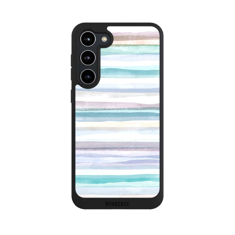Galaxy S23 + NIVOpure Pastellfarbene Streifen Blau